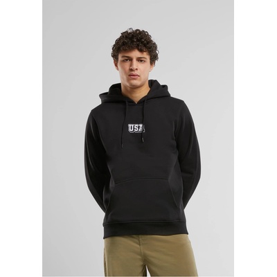 Mister Tee USA College Wording Patch Hoody black XXLUB-MT3698-00007 - Бял, размер S