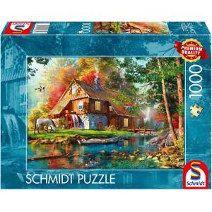 Schmidt Spiele Пъзел Schmidt от 1000 части - Есенна воденица (58881)