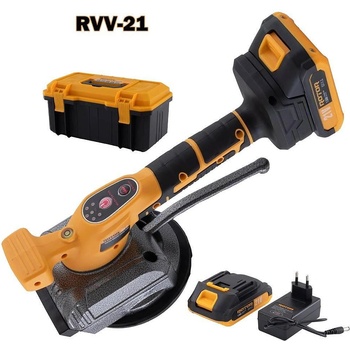 ROTOR Виброчук за плочки, акумулаторен, ROTOR RVV-21, 21V, 2x1.5Ah, 130 мм, до 70 кг (ET17500)