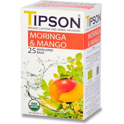 Tipson Bylinný čaj Bio Moringa Mango porcovaný 25 sáčků