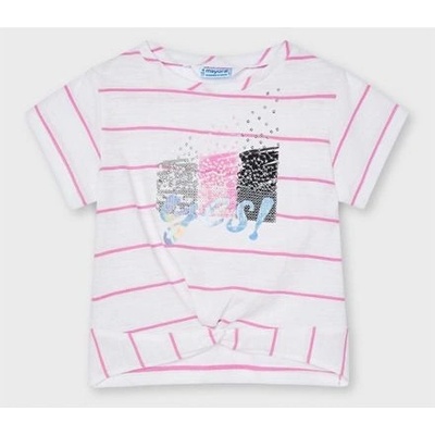 Mayoral 3018 45 dětské letní crop triko s flitry Camelia