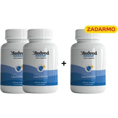 Medveď Natural LACTOFERIN pure 3 x 60 kapsúl