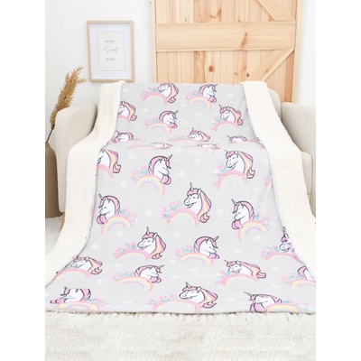 MKLuzkoviny.cz Beránková deka mikroplyš Exclusive Jednorožec 150x200 – Zboží Mobilmania