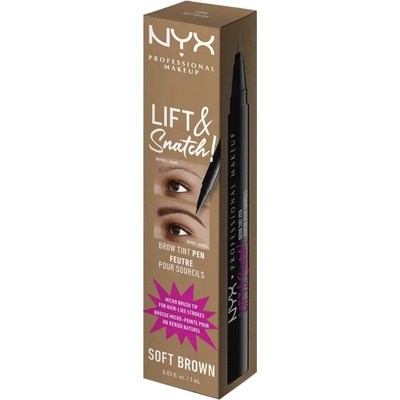 NYX Professional Makeup Lift&Snatch Brow Tint Pen Fix na obočí 04 Soft Brown 1 ml