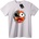 NOONEBRAND Тениска Skull с Оранжево Лице - M, White