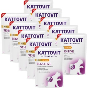 KATTOVIT Paté Sensitive консерви пиле 10 x 85 г
