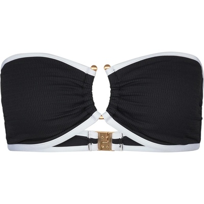 Seafolly Дамско бикини горнище Seafolly Women's Beach Bound Ring Front Bandeau Bikini top - Black - размер 40 (EU) (150-4244-0115)