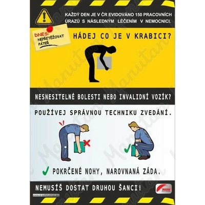 Plakát BOZP úrazy na pracovišti, plast 594 x 841 x 0,5 mm