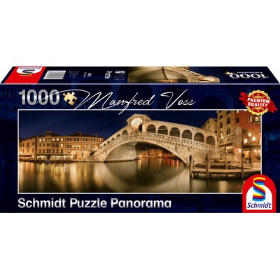 Schmidt Panoramatické Noční Ponte de Rialto Benátky 1000 dílků