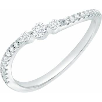 Eppi Zvlnený zlatý prsteň s lab grown diamantmi Mikael R49129