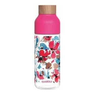 QUOKKA Ice - Ecozen water bottle 720 ml (Red Flowers)
