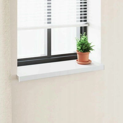 VidaXL Parapet bílý 100 x 30 x 4,5 cm PVC