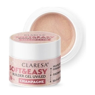 Claresa stavební gel na nehty Softeasy Champagne tělo 90 g