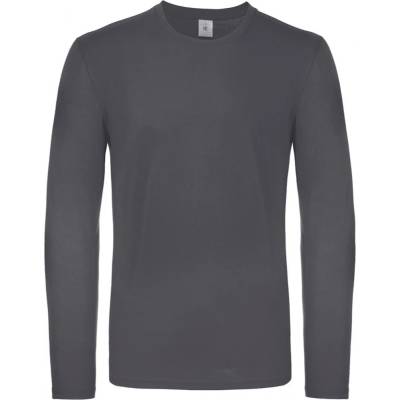 B&C E150 LSL tričko s dlouhým rukávem dark šedá