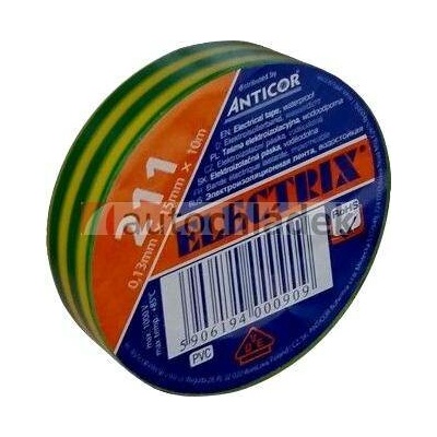 Páska izolační PVC 15x10 zelenožlutá
