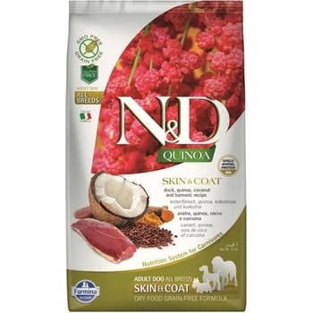 N&D N&D QUINOA SKIN&COAT DUCK за всички породи с патешко месо, киноа, кокос, куркума 2.5 kg