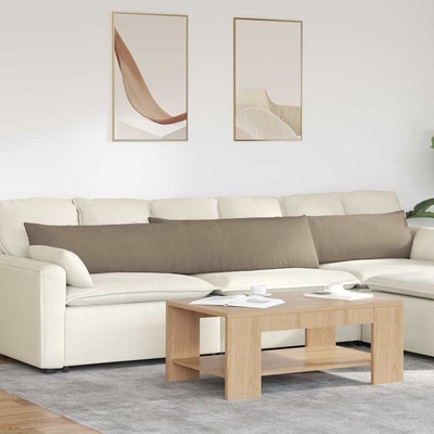 vidaXL Диван възглавници 2 pcs Таупе 200 x 40 см текстил (42013897)