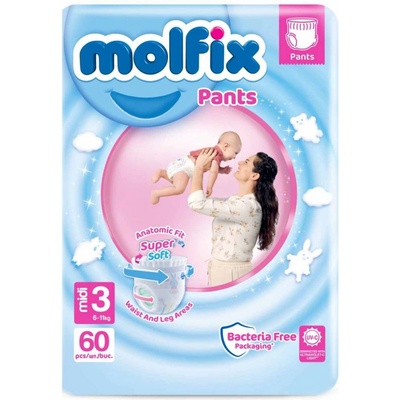 Molfix Бебешки гащи Molfix 3 - 60 броя