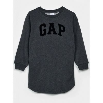 GAP detské šaty s logom sivá