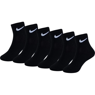 Nike Детски чорапи Nike 6 Pack Ankle Socks Childrens - Black