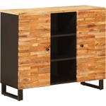 vidaXL Страничен шкаф Кафяво 90 x 33 x 75 см Солидно мангово дърво (4018324)