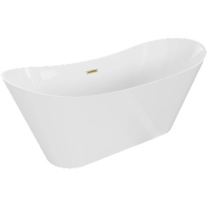 Mexen Celia 170x75 cm white/brushed gold (52331707500-55)