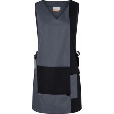 Karlowsky Dámský pracovní plášť Marilies s dvěmi předními kapsami šedá černá Pantone 7540C-Black Pantone 419C 0 KY065