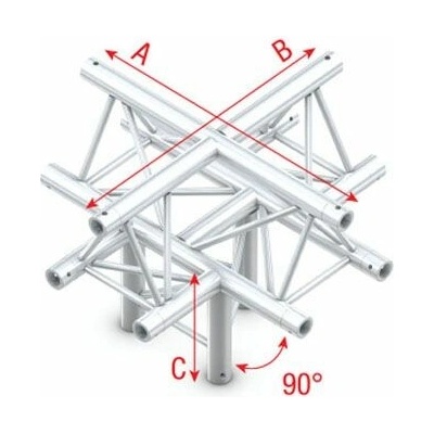 TRUSS PT30-025 Cross and Down 5 Way Apex Up Incl. Connectors
