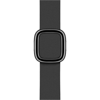 Apple Oригинална кожена каишка за Apple Watch 38мм, 40мм, 41мм, 42мм (2024) - Apple Modern Buckle Band Small (черен) (mwrf2zm/a)
