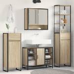 vidaXL Шкаф за баня Сонома 40 x 30 x 180 см Инженерна дървесина (886493)