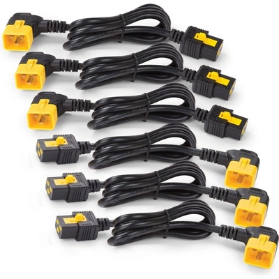 APC AP8702R-WW Power Cord Kit, ( 6ea) ,Locking, 10A, 100-230V, C13 to C14 (pravoúhlý) 0,6m