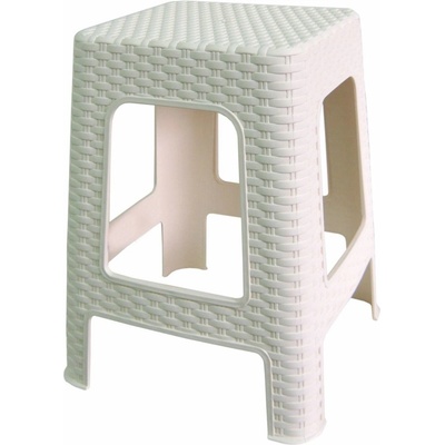 MEGAPLAST MP1334 TABURET polyratan (bílá)