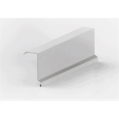 Závětrná lišta r.š.250mm vrchní s okapnicí Al Hliník 0.6mm Lakovaný RAL 9006 stříbrná dl.2m