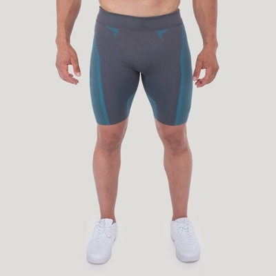 GymBeam Bezešvé šortky OG1 Grey/Blue