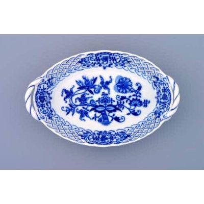Cibulák originál cibuľový porcelán Košík prelamovaný 16.5 cm