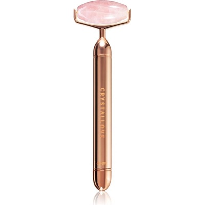 Crystallove Vibrating Roller Rose Quartz masážna pomôcka na tvár 1 ks