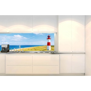 DIMEX ART Фототапет за кухня - фар на плажа 180 x 60 см
