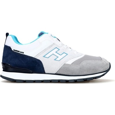 Hammer Jack Мъжки спортни обувки от естествена кожа - Сиво-Сини #368466 (368466_Бяло)
