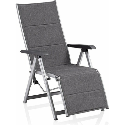 Kettler BASIC PLUS PADDED relaxačné, polohovacie, hliníkové kreslo strieborná / antracit