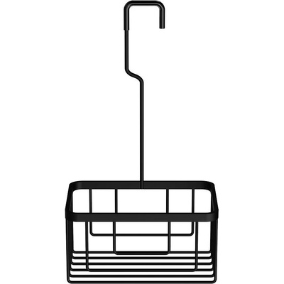 DECOR WALTHER Рафт за душ Basic с квадратна кука черен мат (0850560)