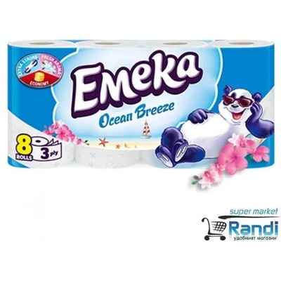 Тоалетна хартия Емека Ocean Breeze 8бр