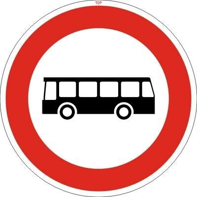 Dopravní Značka B5 Zákaz vjezdu autobusů