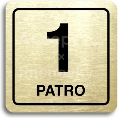 ACCEPT Piktogram 1 patro - zlatá tabulka - černý tisk
