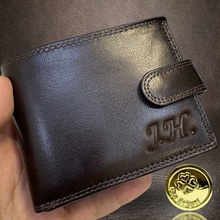 Pánská kožená Premium Leather s RFID a monogramem