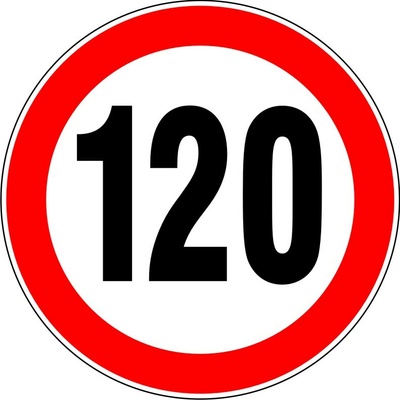 RAFO Samolepka Nejvyšší rychlost 10, 15, 20 - 300, průměr 15 cm Varianta: 120