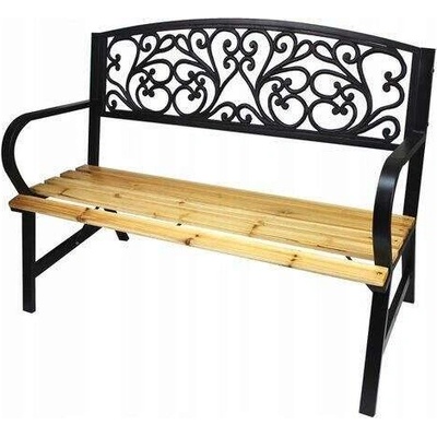 Garden Line декоративна градинска пейка 120x56x87cm - кафяво-черно (MEB2934)
