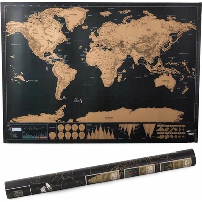 18183 Luckies of London Stieracia mapa sveta DELUXE 83x60cm
