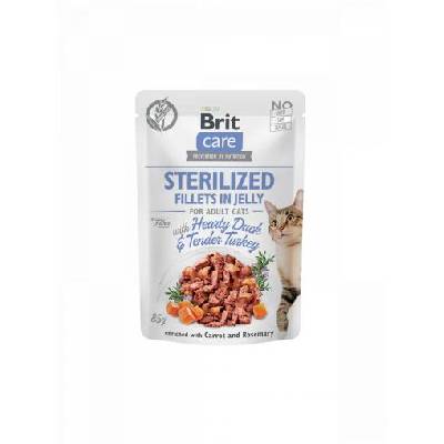 Brit Care Cat Pouch Sterilized Fillets in Jelly Hearty Duck & Tender Turkey 85 g