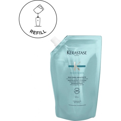 Kérastase Bain Force Architecte Refill Pouch šamponová koupel s posilujícími účinky (náplň) 500 ml