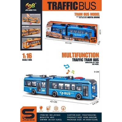 Alltoys Trolejbus modrý 1:16